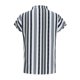 thumbnail image 4 of Camisetas de Manga Corta para las Mujeres Moda Casual Rayas Impreso Hombro a Mangas Cuello en V, 4 of 5