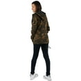 thumbnail image 4 of Ma Croix Womens Hooded Satin Lined Anorak Jacket Plus Size Safari Military Parka, 4 of 8