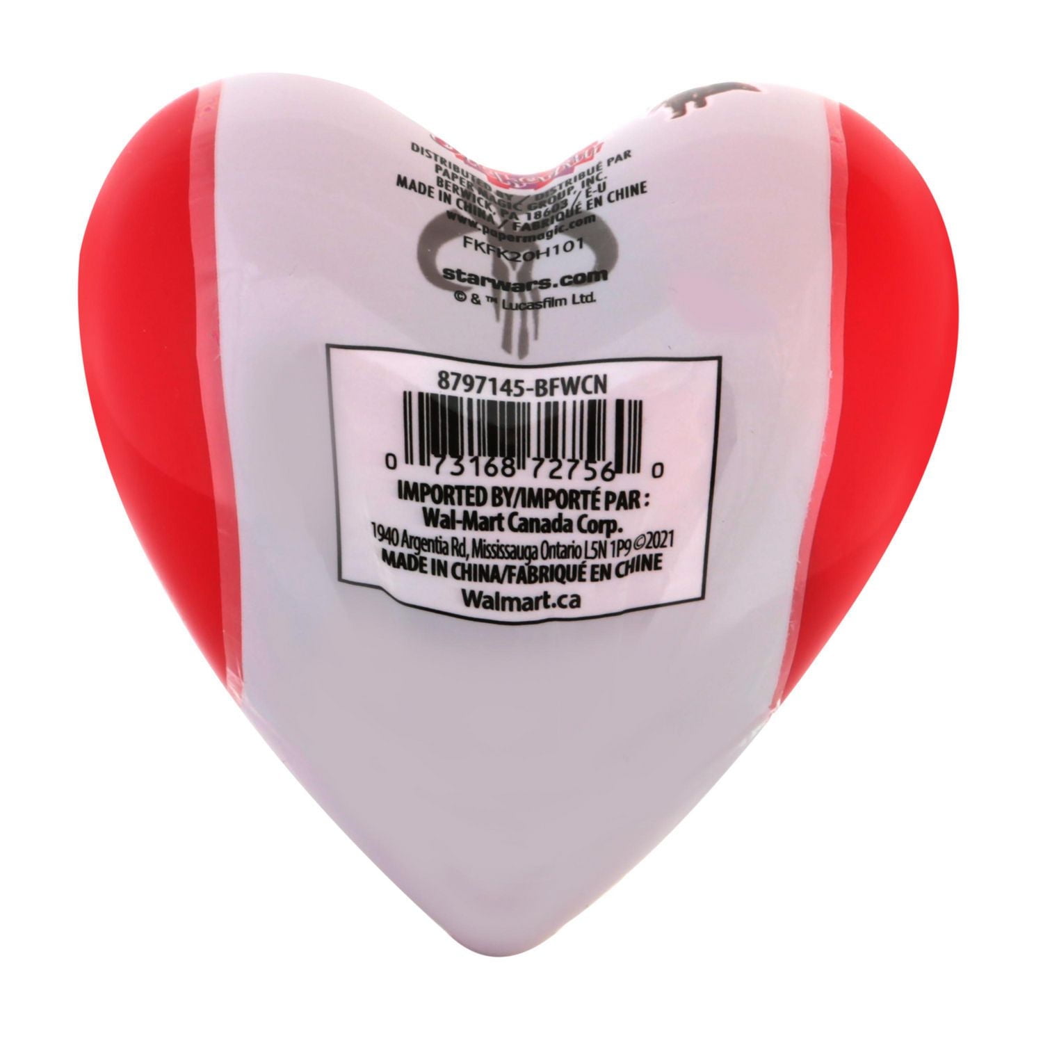 40ct Sticker Novelty Heart - Mandalorian