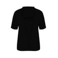 thumbnail image 4 of Womens Summer Tops Trendy 2 in 1 Blouses Short Sleeve Shirts Casual T Shirts Beach Vacation Clothes (XL, Black), 4 of 5