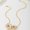 White, variant on Women's Enamel Flower Pendant Necklace with Gold Chain - Green and White