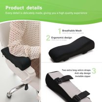 Chair Gel Ergonomic armrest Cushions Elbow Pillow Pressure Relief Office Chair Gaming Chair armrest with Memory Foam armrest Pads 2-Piece Set of Chair