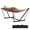 Burgundy brown stripes, variant on 12FT 2 Person Outdoor Hammock with Stand, 450lb Heavy Duty Weather Resistant Quilted Polyester Hammock, Portable Hardwood Spreader Bar Hammock with Carry Bag for Yard Patio - Green Leaf