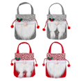thumbnail image 1 of 4 Pcs Goodie Bags Kids Santa Sack Reusable Cartoon Candy Bags Jewelry Holder, 1 of 3