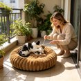 thumbnail image 7 of Calming Donut Dog Bed Small Round Cuddler Washable Anti-Anxiety Sleeping Cushion for Dogs & Cats 40cm, 7 of 7