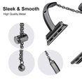 thumbnail image 3 of BANDOVA Slim Metal Jewelry Band for Apple Watch, Women's Bracelet with Sliding Clasp, Black, 38mm/40mm/41mm, 3 of 6