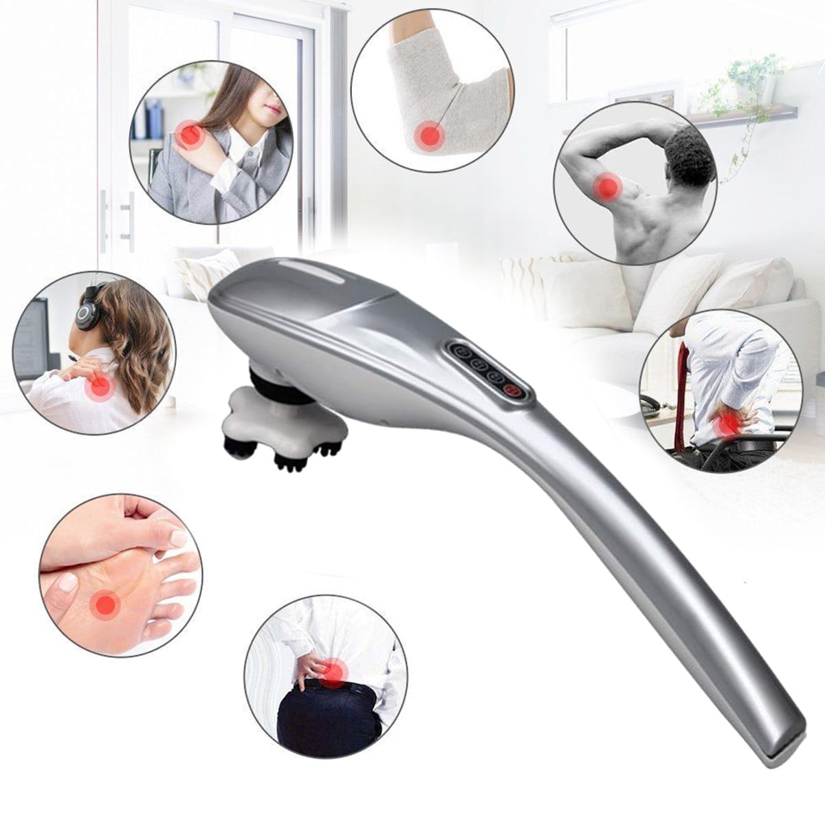 Handheld Electric Massager Back Neck Foot Vibrating Therapy Machine