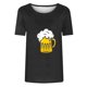thumbnail image 4 of Tops Cortos para Mujeres, Oktoberfest Casual Impreso Cuello Redondo Manga Corta Camiseta Top Hecho de Poliéster para la Primavera Verano Uso Diario, Camisetas Casuales de Mujer, 4 of 4