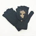 thumbnail image 1 of Guantes de lana de otoño e invierno para hombres y mujeres, guantes cálidos de doble uso con tapa de copo de nieve, guantes de medio dedo tejidos con ciervo, 1 of 6