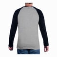 thumbnail image 3 of Playera Simply Basic para Hombre, Mediana Jaspe Gris con Negro Manga Larga Talla M, 3 of 3