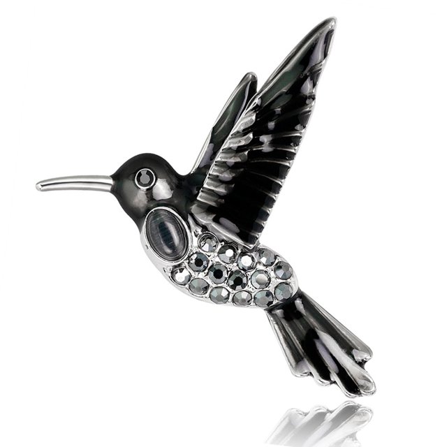 CHAO Broche de botones de pájaro negro, botones de alfiler de camisa, broche de seguridad, broches de botones para evitar exposición accidental, para ropa, jeans, decoración de bufandas