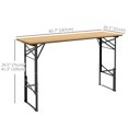 thumbnail image 3 of Outsunny Folding Picnic Beer Table with Adjustable Heights, Camping Table, 3 of 10