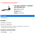thumbnail image 2 of Front Outer Tie Rod End - Compatible with 2008 BMW 535xi, 2 of 2
