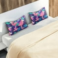 thumbnail image 7 of Coolnut Cute Flamingo Pattern Satin Pillowcase for Hair and Skin Silk Pillowcase, Standard Size(20x26 inches) - Slip Cooling Satin Pillow Covers with Envelope Closure（278） Home Decor Gifts, 7 of 7