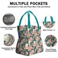 thumbnail image 3 of Pioneer Flower Floral Print Pattern Drawstring Lunch Bag Women - Drawstring Lunch Bag Insulated for Work Office - Stain-Resistant Large Lunchbags for Women with Multi-Pockets, 3 of 6
