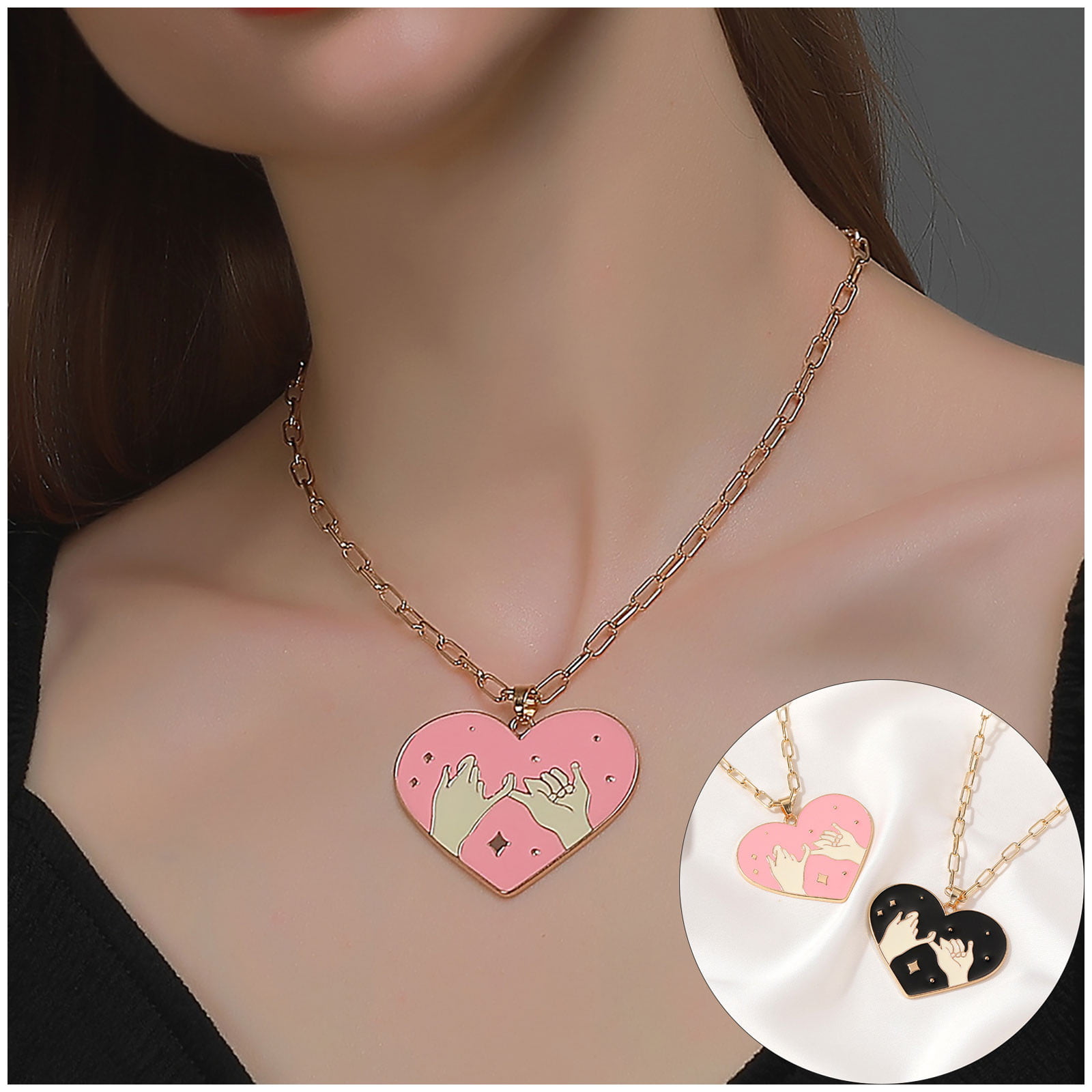 Words of power chain necklace with a pendant Fall in love - Korola