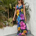 thumbnail image 3 of Floral Vestido Sin Mangas Vestidos Para Mujer, Vestido Suelto De Verano 2025, 3 of 5