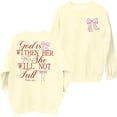 thumbnail image 2 of YMNXA Womens Sweatshirt Long Sleeve Crew Neck Letter Printed Comfortable Fashion Pullover Top For Everyday Wear Light Yellow L, 2 of 3