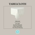 thumbnail image 4 of Martha Stewart Daisy Stripe Fabric Tablecloth Single Pack, Grey/Yellow, 60"x84", 4 of 6