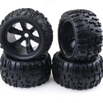 OUNONA 2Pcs 150mm Diameter Wheel Rim and Tires for 1/8 Truck Compatible for Traxxas HPI Racing RC Car Accessories