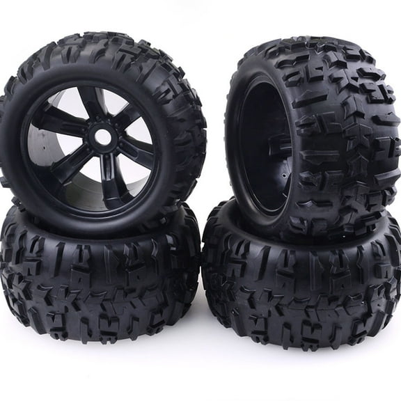 OUNONA 2Pcs 150mm Diameter Wheel Rim and Tires for 1/8 Truck Compatible for Traxxas HPI Racing RC Car Accessories