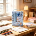 thumbnail image 6 of 6‑Piece Kawaii Stationery Set, Cute Stationery Mini Office Supply Kit, Including Pencils, Eraser, Ruler and Pencil Sharpener, Ideal Gifts for Hoilday(Blue), 6 of 8