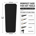 thumbnail image 7 of Heat Resistant Silicone Mat Pouch for Flat Iron Storage, Curling Iron,Hair Straightener,Hair Curling Wands,Hot Hair Tools travel accessory (Black), 7 of 7