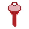 thumbnail image 1 of Candado Hillman Write-On-It House con llave en blanco, color rojo, 1 of 2