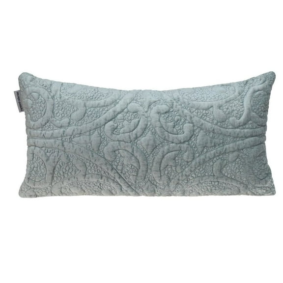 Parkland Collection Cristal Transitional Quilted Gray Throw Pillow