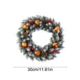 thumbnail image 2 of Darzheoy Christmas Garland 12 inch Artificial Green Plants for Home Decoration Window Door Hanging Wreath Festive Holiday Decor Indoor and Outdoor Setup, 2 of 6