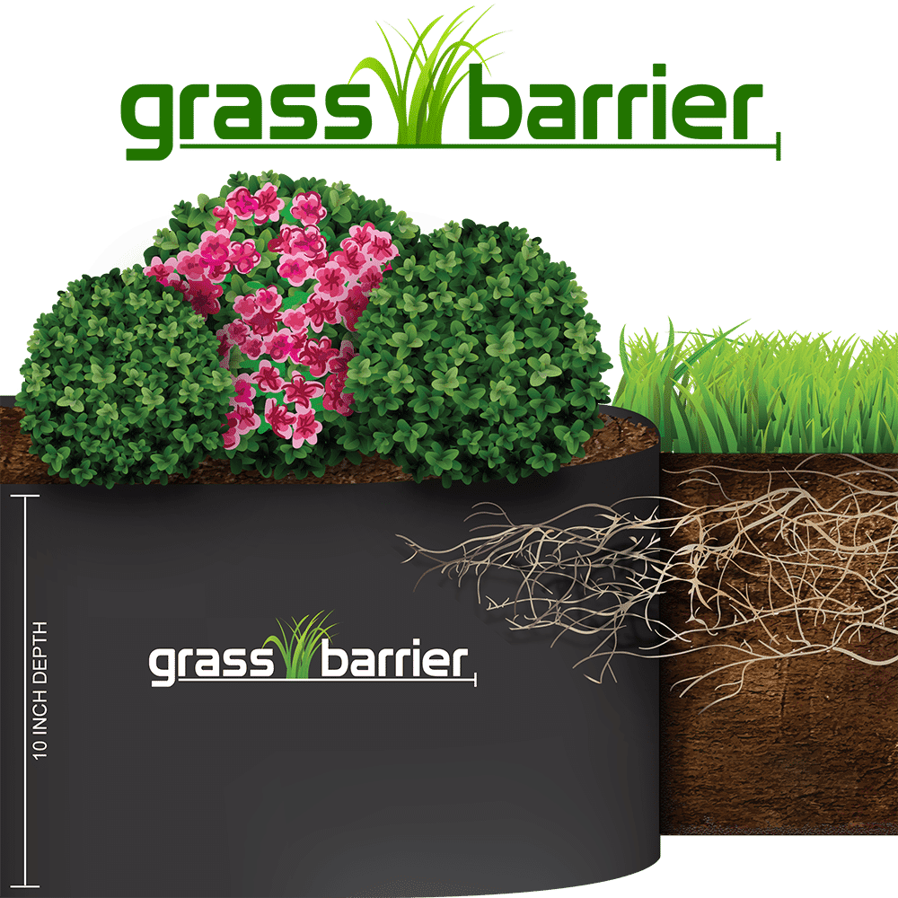 Grass Barrier Landscape Edging 10" inch depth (20 feet) Walmart