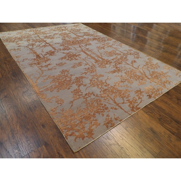 Wahi Rugs Hand Knotted Transitional Jungle Design Carved 9'0"x12'0" -W11057