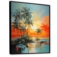 thumbnail image 2 of Designart "Minimalism Palm Trees Charm III" Floral Floater Framed Wall Decor, 2 of 7