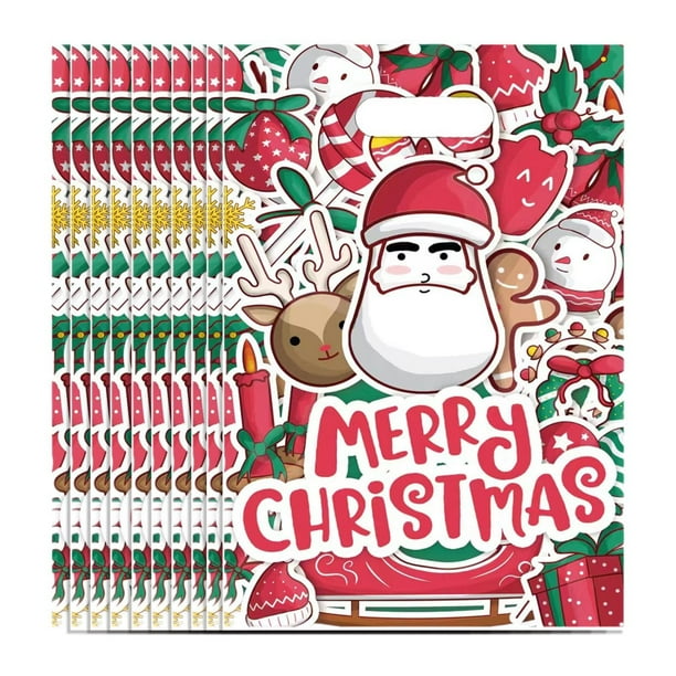 10 bolsas de regalo navideñas reutilizables para envolver regalos. Estilo B