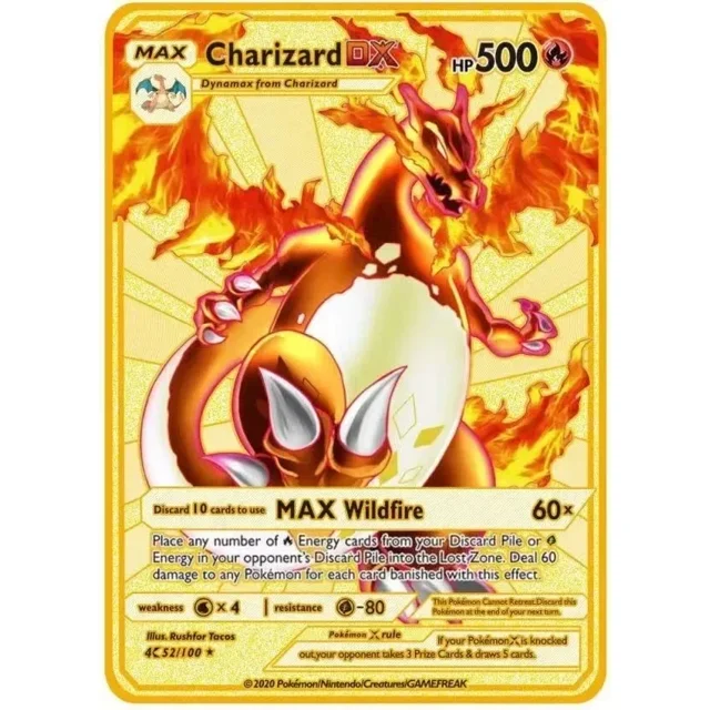 Cartas de Metal Pokémon, Cartas en inglés, Iron Cards, Mewtwo, Pikachu, Gx, Charizard, Vmax, 2024