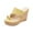 Yellow, variant on JeashCHAT Sandals for Women, Slide Sandals Women's Shoes Casual Slip-on Sandals Imitation Wood Wedges Super High Heel Slippers (Yellow)