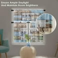 thumbnail image 3 of Farmhouse Kitchen Curtains Wooden Window Curtains Valance and Tier Set 36 Inch, Full of Love Happiness Kitchen Rod Pocket Short Tier Curtain, Vintage Small Curtains for Kitchen Decor, 3 of 6