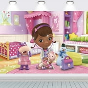 Doc Mcstuffins Birthday Banner Backdrop Background Taspestry Post Wall Decor Party Supplies