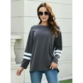 thumbnail image 4 of QINCAO Womens Long Sleeve Tops Crew Neck Pullover Casual Tunic Sweatshirts Grey, 4 of 7