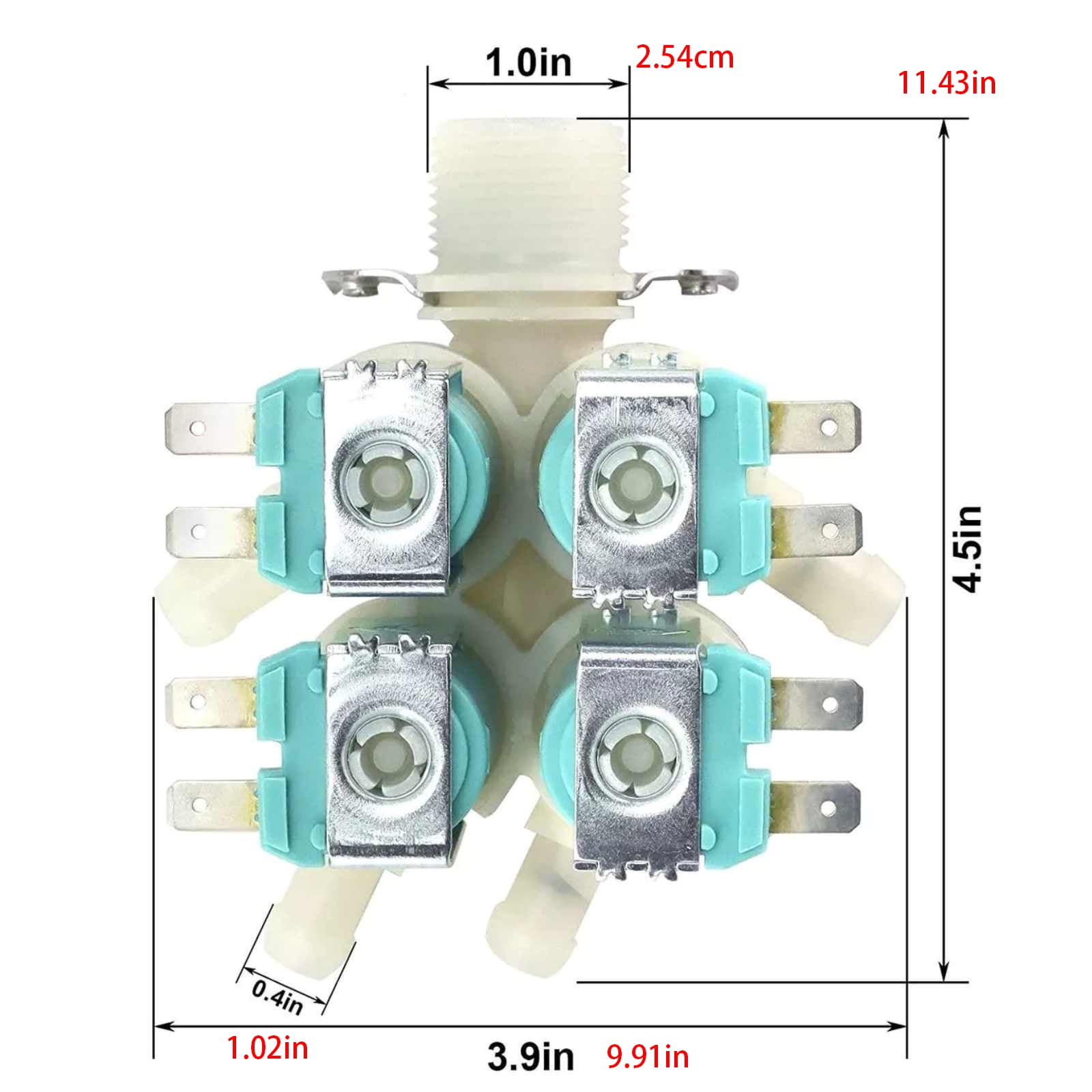Efficient Water Inlet Valve for LG WM2688HNM and Kenmore 79641542110 Quick Installation, Precise Control Valve