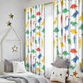 thumbnail image 5 of Blackout Kids Curtains,White Cartoon Dinosaurs Figures Pattern Childrens Insulated Curtains Set Of 2,Bedroom Essentials,Toddler Room Decor 52"x84", 5 of 5