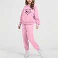 thumbnail image 6 of NAISIBABY Girls Hoodie and Sweatpants Set, Long Sleeve Pullover Sweatshirt with Jogger Pants Fall Winter Casual Outfit 2-Piece Pink 9T, 6 of 6