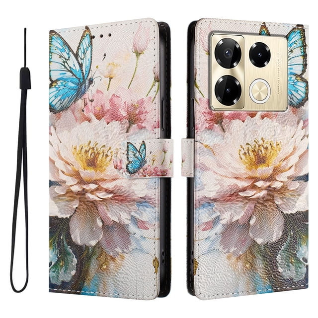 FOXDOCK Funda Tipo Cartera para infinix Note 40 Pro con Soporte y Correa – Diseño de Patrones Lindos