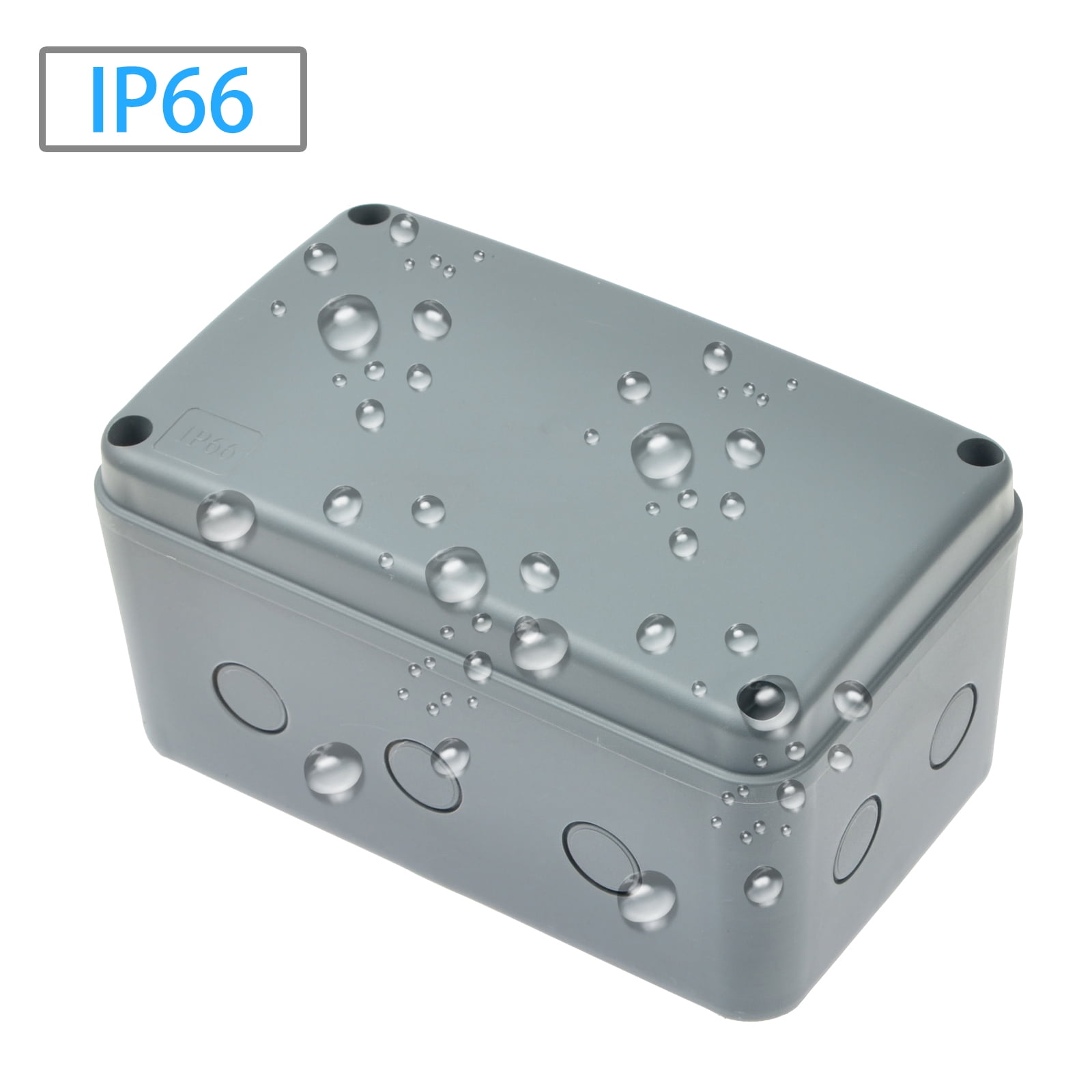 GREENCYCLE 5PK Junction Box ABS Plastic Dustproof Waterproof IP66 External Universal Electrical Project Enclosure Grey 7 1/8” x 4 1/2 ”x 4“ inch（181x111x100 mm） fit 20mm Cable Gland for Outdoor Use