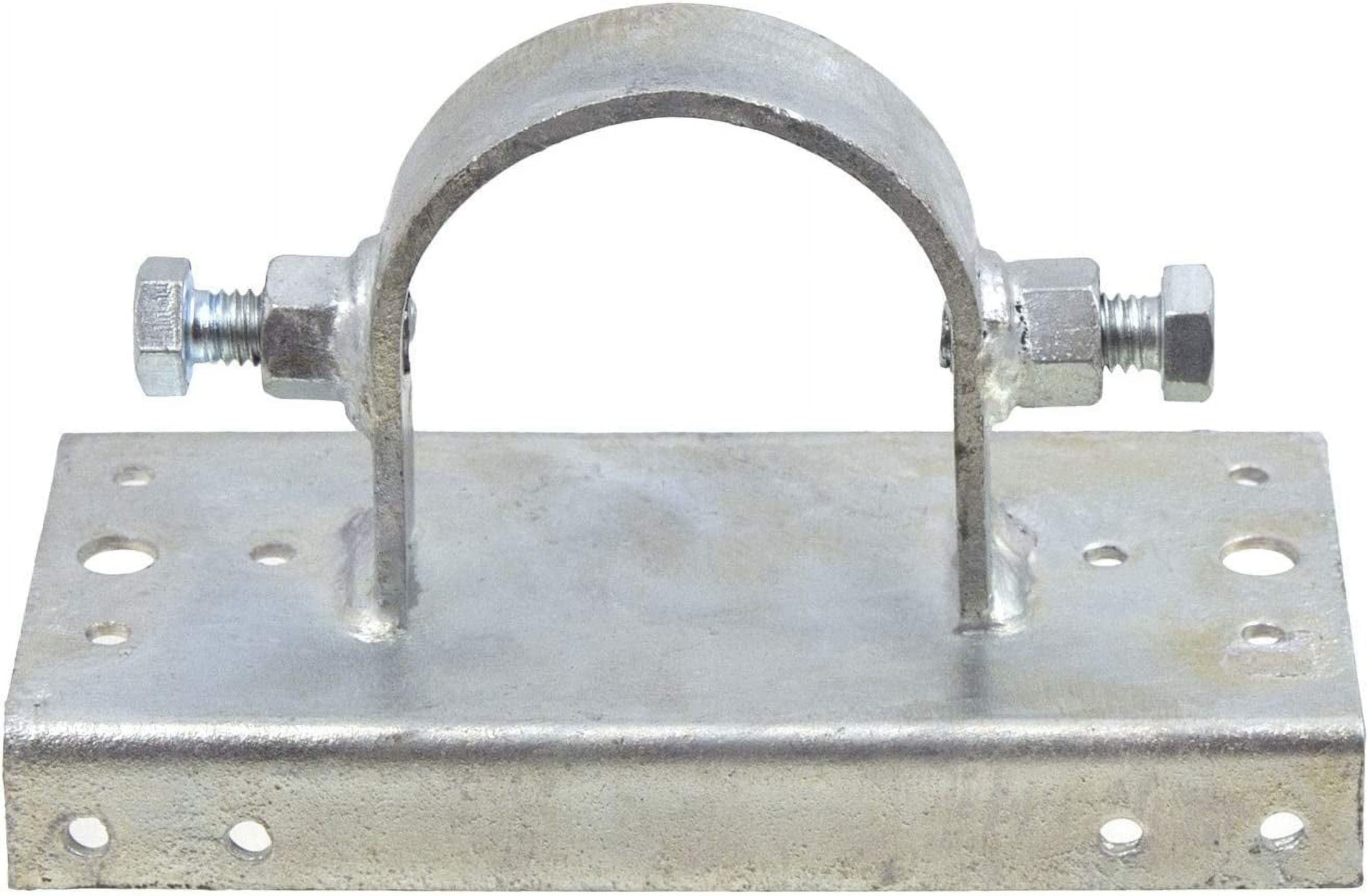 Plum Fittings Galvanized Metal Wood-to-Steel Post Adapters for Fence,  1-5/8