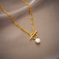 thumbnail image 4 of Zhuge Colgante de collar hecho a mano, collar colgante de perlas multicapa (oro), 4 of 5