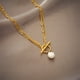thumbnail image 4 of Zhuge Colgante de collar hecho a mano, collar colgante de perlas multicapa (oro), 4 of 5