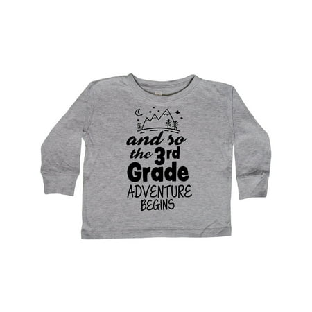 

Inktastic The 3rd Grade Adventure Begins Gift Toddler Boy or Toddler Girl Long Sleeve T-Shirt