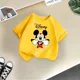 thumbnail image 4 of Camiseta de algodón de verano para niños de la marca Mickey, linda camiseta de dibujos animados de Disney para niño y niña, camiseta informal de cuello redondo, ropa para niños, 4 of 5