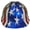 American Flag and 2 Eagles, variant on MSA V-Gard Patriotic Hard Hat with American Flag and 2 Eagles w/ Ratchet Suspension
